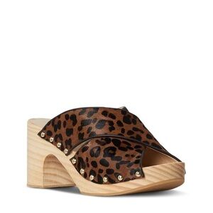 PAIGE Jules Crisscross Platform Real‎ Calf Hair WOMENS Sandals NWT